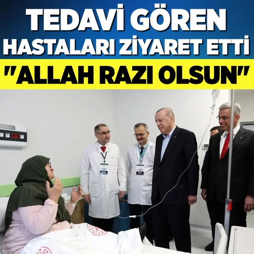 Cumhurbaşkanı Erdoğan’dan Tenzile Erdoğan Devlet Hastanesi’nde hasta ziyareti